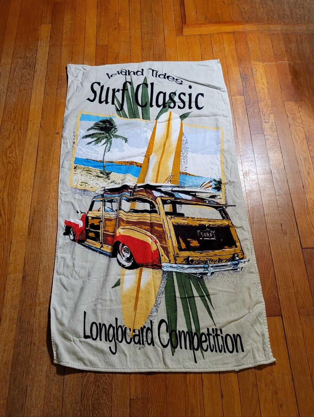 Vintage Kaufman Island Tide Beach Cruiser Surf Competition Towel